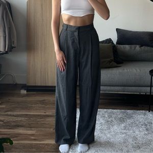 Zara Women's Gray Wide-Leg Pants